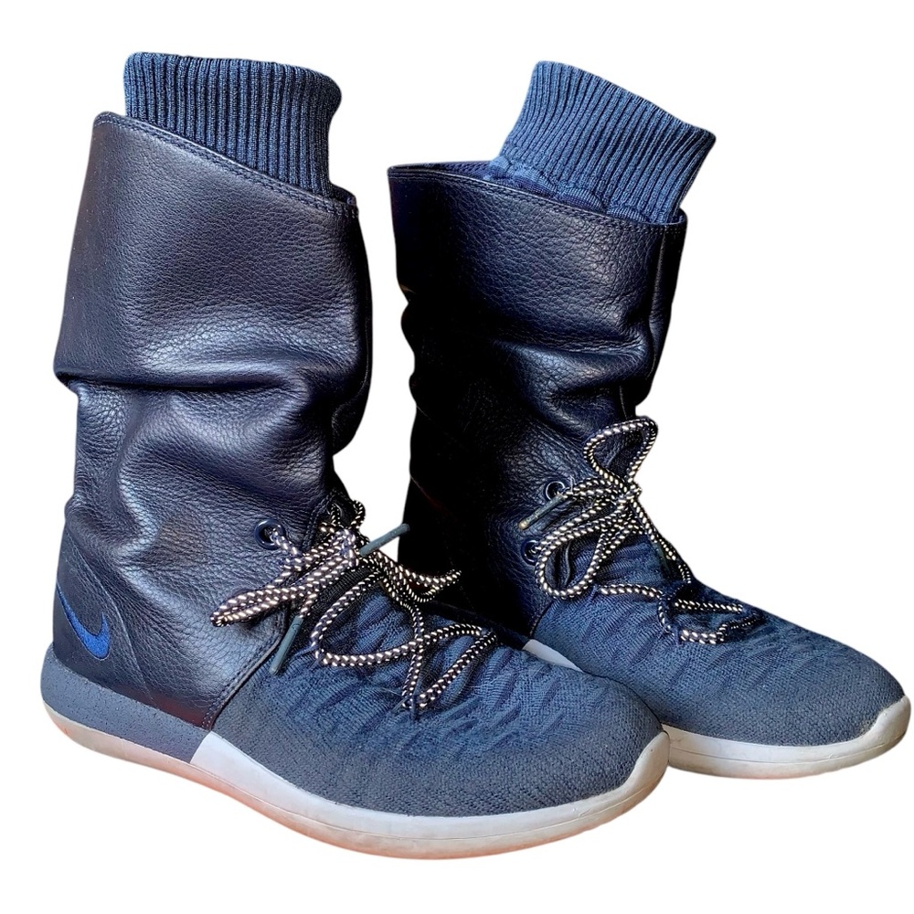 Nike Roshe Two Hi Flyknit Sneakerboot Navy Sock Boots Sneackers